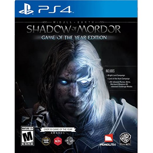 Middle Earth Shadow Of Mordor GOTY PlayStation 4 Новый купить в новосибирске