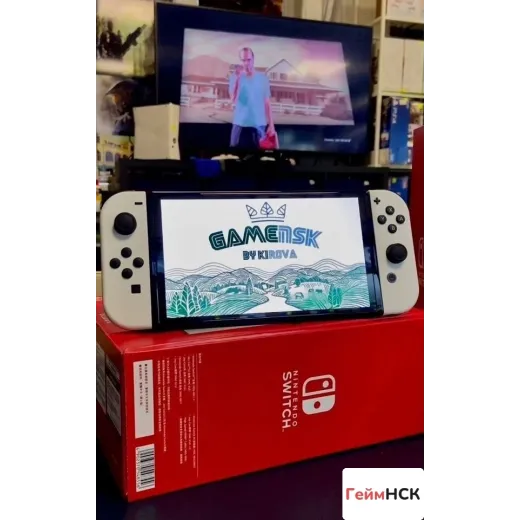 Новая nintendo switch oled белая прошитая Новая nintendo switch oled белая прошитая