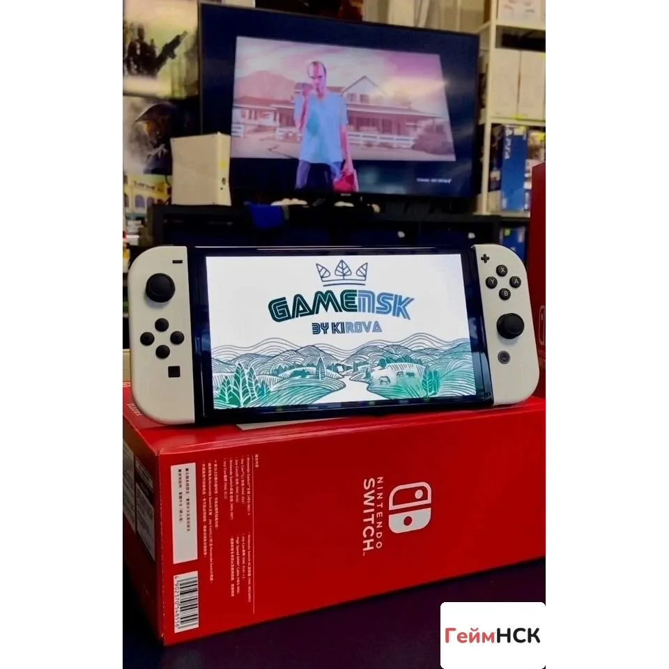 Купить Новая nintendo switch oled белая прошитая 4319318131
